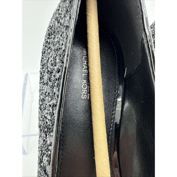 Michael Kors Arabella Studded Shoes Size 6M Black Suede Block Kitten‎ Heel NWB - Picture 5 of 13